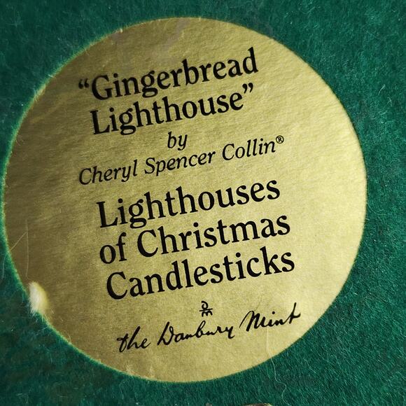 Danbury Mint Lighthouses of Christmas Candlesticks Set  3 Cheryl Spencer Collin - Picture 5 of 11